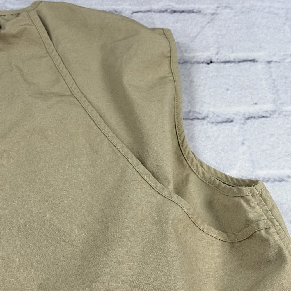 Vintage Woolrich Vest Mens L‎ Safari Hunt Fishing Shoot Travel Photography Khaki